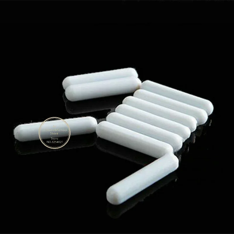 10pcs/lot 5mm To 50mm Lab High Temperature Resistant Stirrer Type-C PTFE  Straight Magnetic Stir Bar Laboratory Supplies