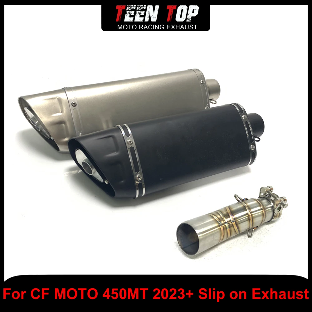 

For CF MOTO 450MT Slip-on Exhaust Motorcycle 51mm Middle Link Pipe Stainless Steel Exhaust Muffler 450MT 2023+ Connect Tube