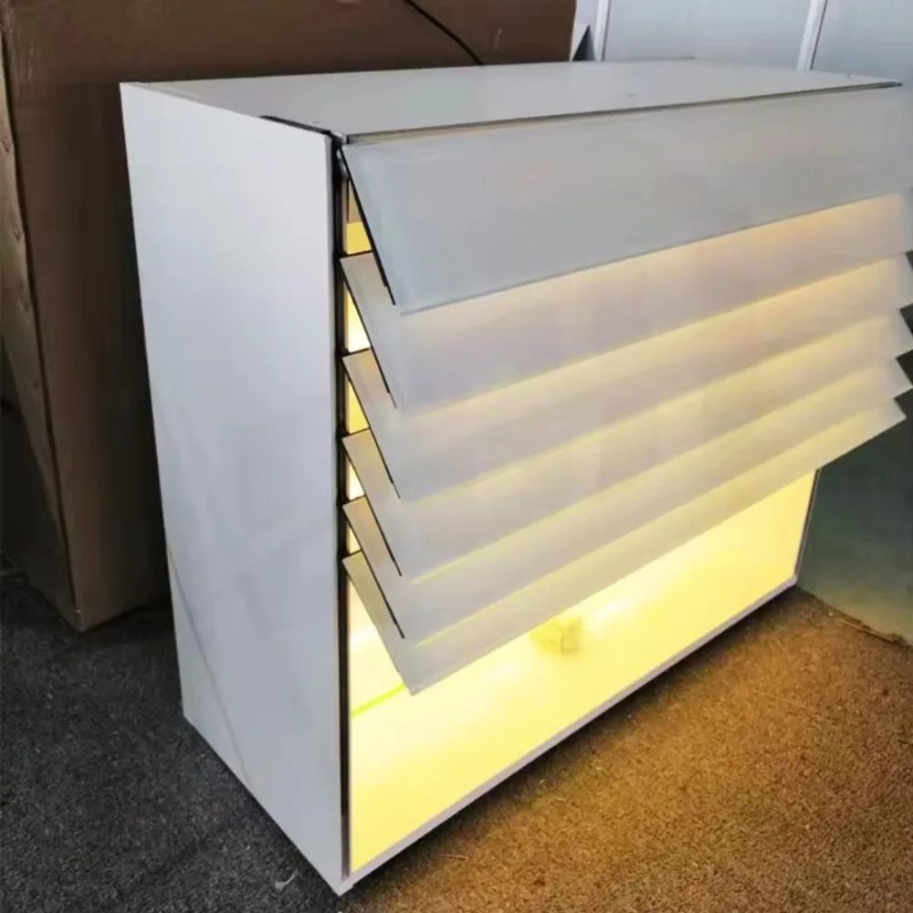 

Wall Mounted Light Emitting Diode Wall Cabinet Smart Kitchen Lifting Cabinet Mirror Glass Shutters Roller Shutter Door Locker