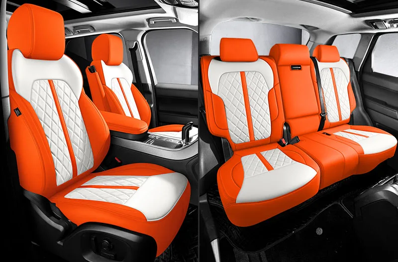 Custom Leather Car Seat Cover For Land Rover Freelander 2 2010 2012 Range Rover Sport Discovery 3 4 Evoque Velar Accessories