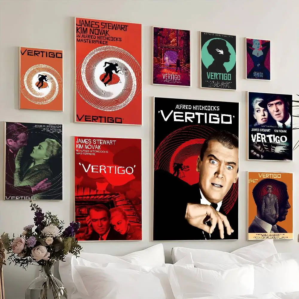 Vertigo filme clássico cartazes vintage quarto bar café decoração nórdica casa