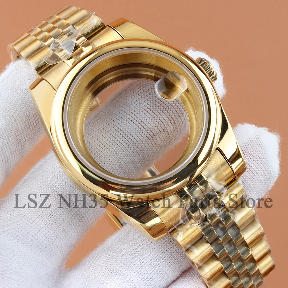 NH35 36mm 39mm Watch Case 20mm Jubilee Bracelet Fit Seiko NH35 NH36 Automatic Movement 28.5mm Dial Sapphire Glass Watch Case