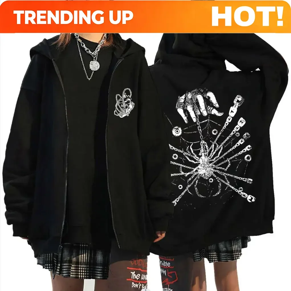 Customization Anime Hunter X Hunter Kurapika Judgment Chain Zipper Hoodie Men Women Manga Oversized Streetwear Male Vintage Zip