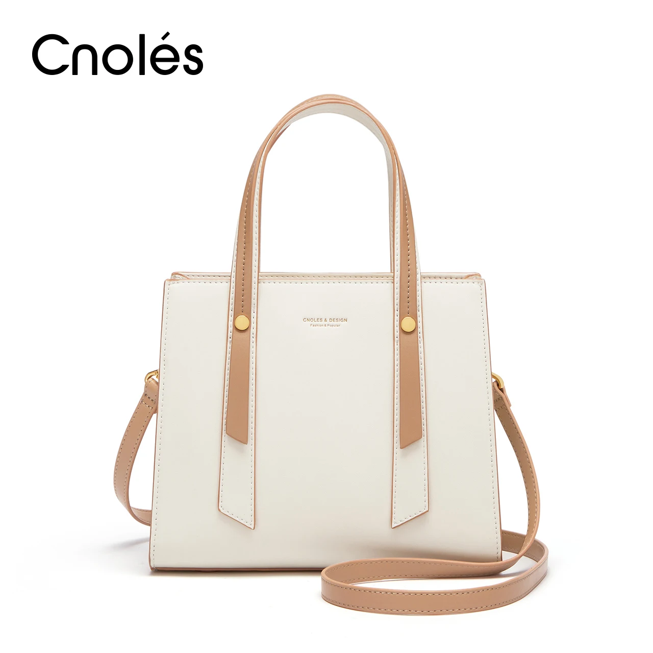 Cnoles Cowhide Women Handbags 2022 Trend Fashion Elegant Designer Luxury Top-Handle Bag Lady's Shoulder Bags