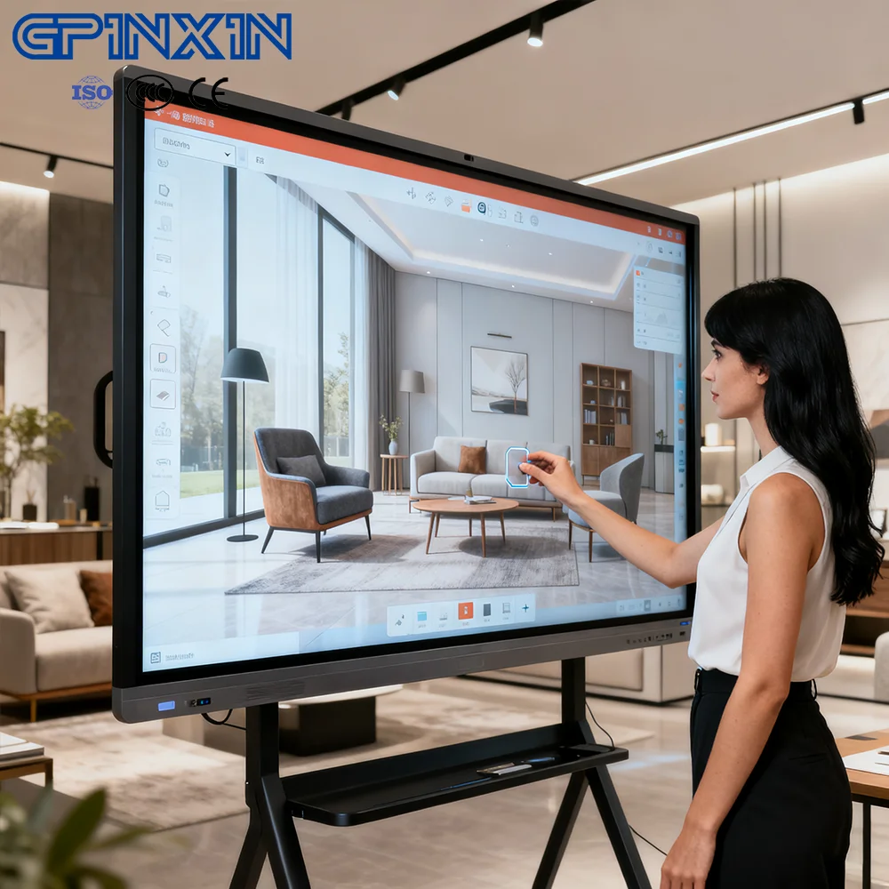 55 65 Inch LCD Interactive Flat Panels Display For Schools & Meetings75 85 86 98 100 110 Inch Sizes