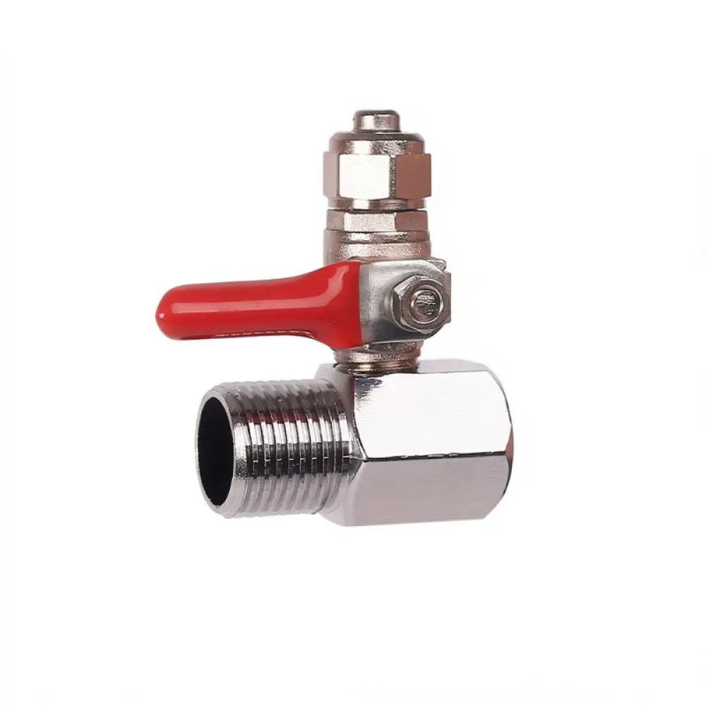 Copper Tee Connector For RO Water Purifier 4 Point Thread To 2/3 Point Tube Ball Valve Kitchen Plumbing Appliance