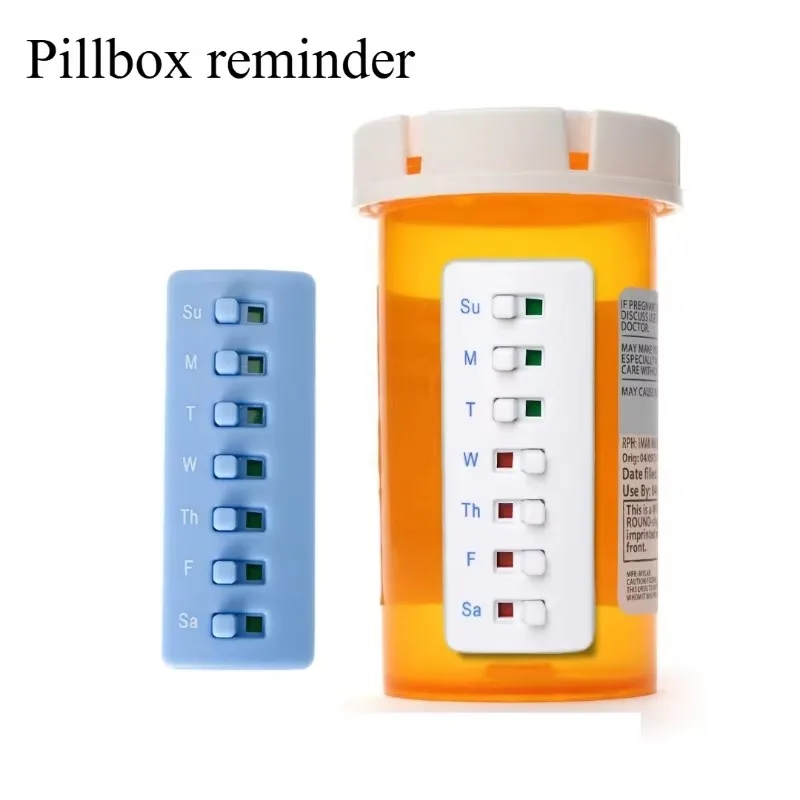 For Daily Reminder Management Elderly Friendly Portable Reusable Medicine Tracker for Various Pill Bottles Medication Memory Aid