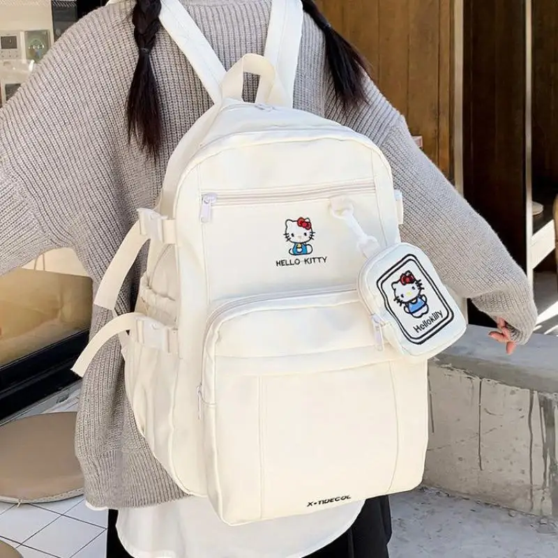 

Sanrio студенческий новый стильный рюкзак Hello Kittys Girl большой вместительный рюкзак японская мода универсальный модный школьный рюкзак с принтом
