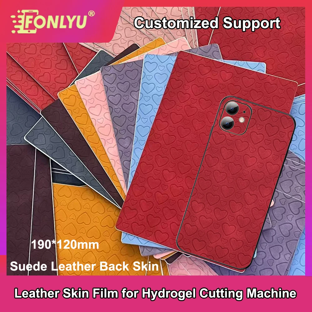 

FONLYU Customiz Leather Back Sticker Phone Screen Protector for Hydrogel Cutting Machine 3D Embossed Back Glass Rear Cover Skin