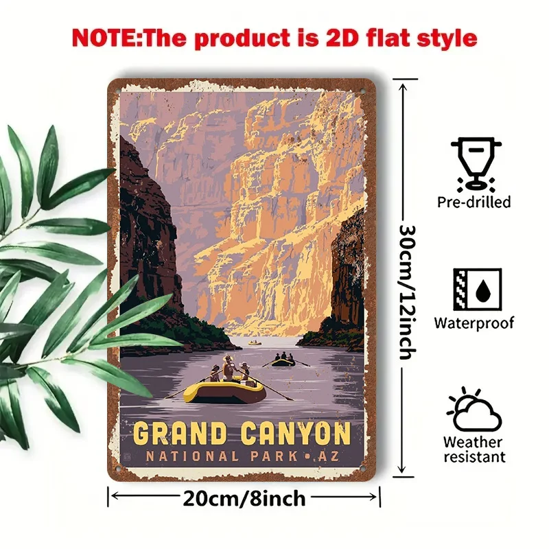 2D Flat - 1pc 2D[Flat] Metal Sign Retro Tin Painting 