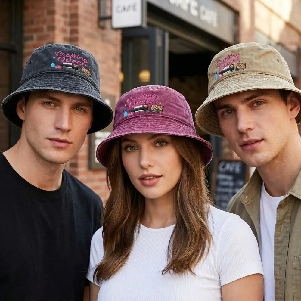 1 szt. Postarzany kapelusz typu bucket hat z nadrukiem zwierzęcym – lekki, z regulowanym zapięciem, idealny na podróże, plażę, kemping