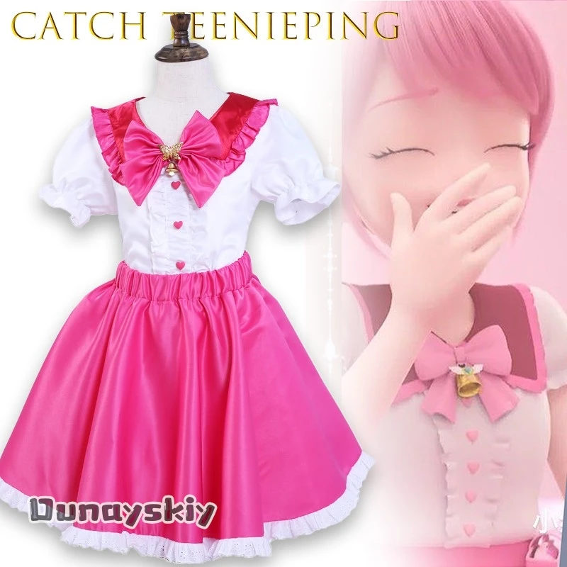 Amanda Cos@ANew Korean Anime Catch Teenieping Cosplay Costume Girls Dress Magical Princess Romi Battle Clothes Skirt  Halloween