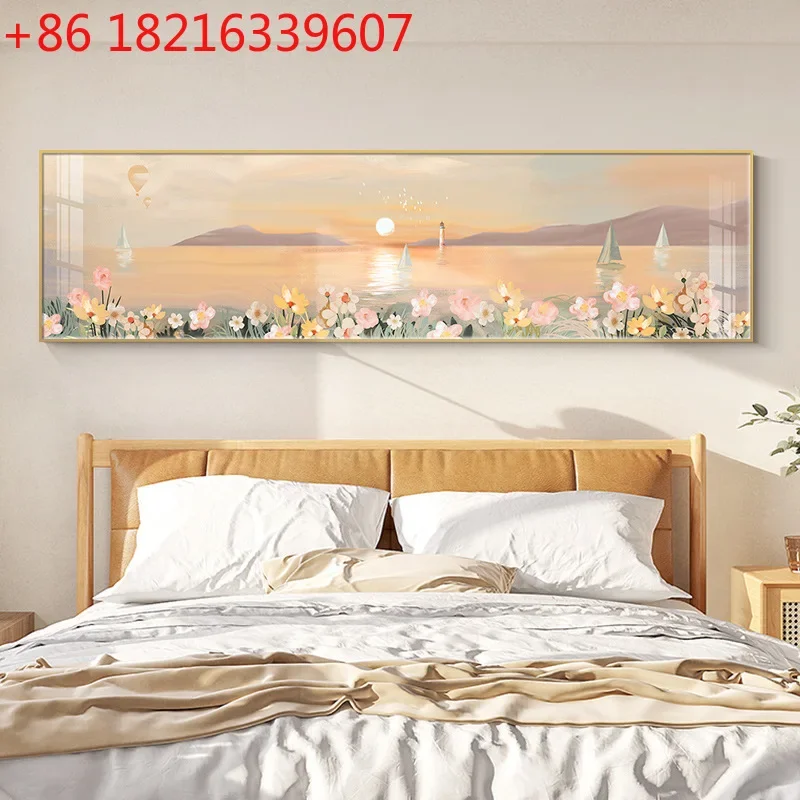 Bedside decorative painting Warm healing room hanging painting Advanced banner Master bedroom mural