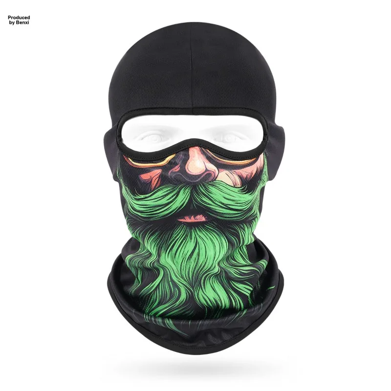 Cycling Protective Skull Pattern Face Mask Neck Gaiter Quick Dry Sweat Absorbent Breathable Sun Protection for Outdoor Sports