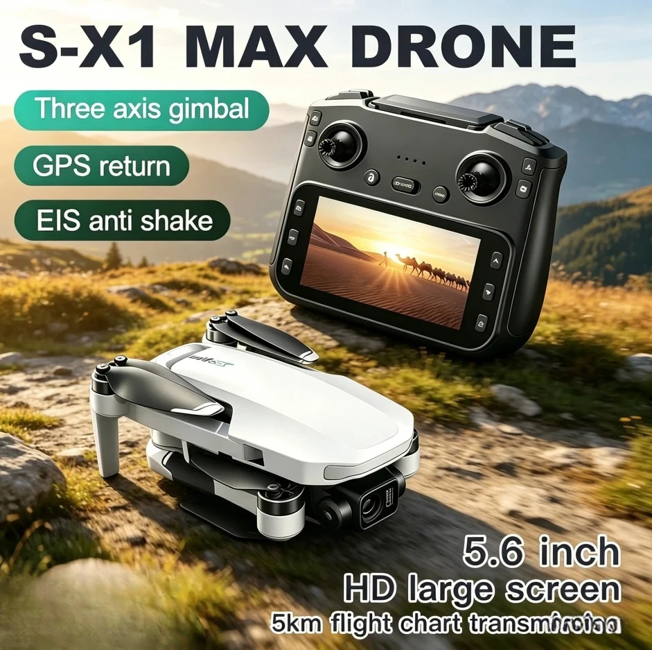 Drone Gimbal 3 Axis - Original S-X1 GPS Drone 8KHD professional