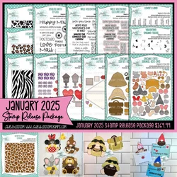 Gnome Wild Animal Valentine New Cutting Dies and Stamps Stencil for DIY Scrapbook Craft Decoration Embossing Template Supplies