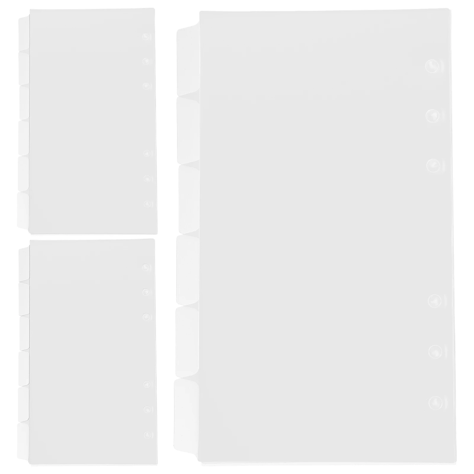 

18 Sheets Loose-leaf Binder Dividers Notebook Punched Page Plastic Tabs Index Separators Classification Folders