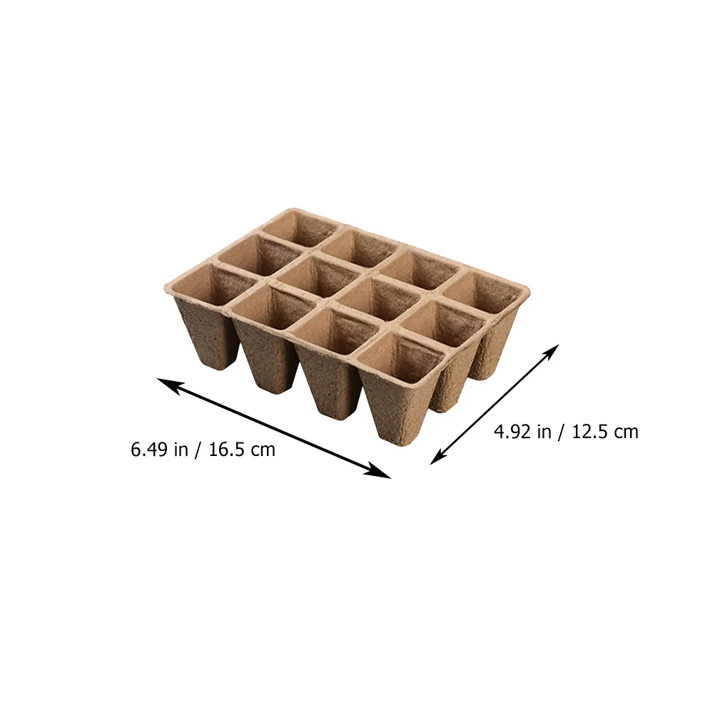 10 Pcs Growing Bean Sprouts 12 Grid Seedling Tray Plant Gardening Nursery Pot Grower Pots Pulp