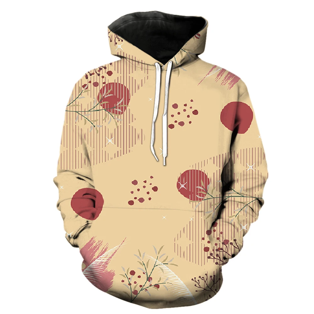 Abstract Plant Leaves Men's Hoodies Unisex Funny Cool 3D Printed Spring Long Sleeve 2022 Hot Sale Pullover Casual Tops Hip Hop