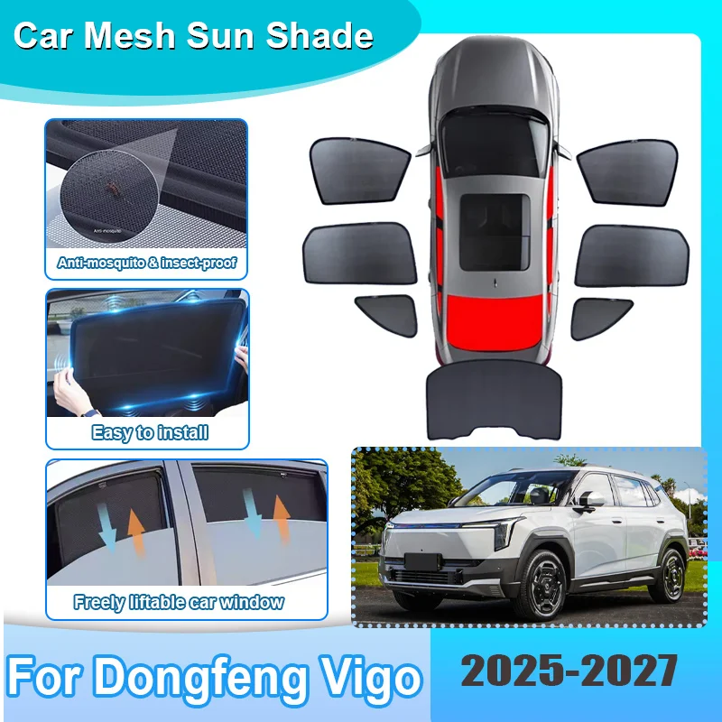 

Солнцезащитный козырек для Dongfeng Vigo Evolute i-JOY Nammi 06 2025 2026 2027, сетчатая шторка на лобовое стекло с защитой от УФ-лучей, автомобильные аксессуары