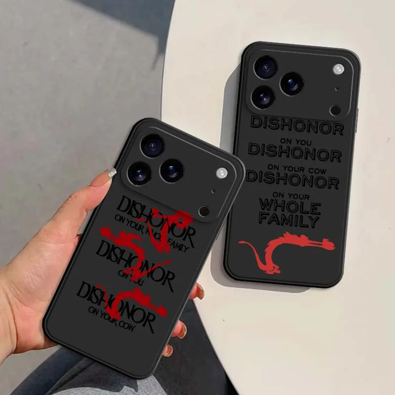 

Disney Mulan Mushu Cartoon Phone Case For Apple iPhone 17 Air 16 16E 15 14 13 12 11 Pro Max Plus Black Soft TPU Cover