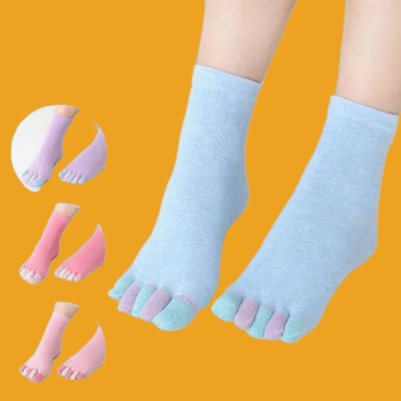 

5/10 Pairs Five Fingers Short Socks Breathable Split-Toe Shallow Women's Socks Summer Thin Cotton High Quality New Women's Socks