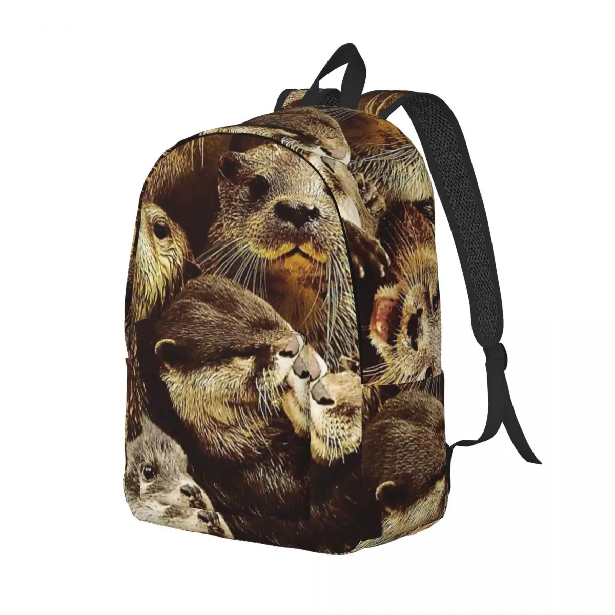 Kawaii Sea Otters Cute Animal Backpack for Men Women Cool High School Hiking Travel Daypack Laptop Computer Shoulder Bag Sports