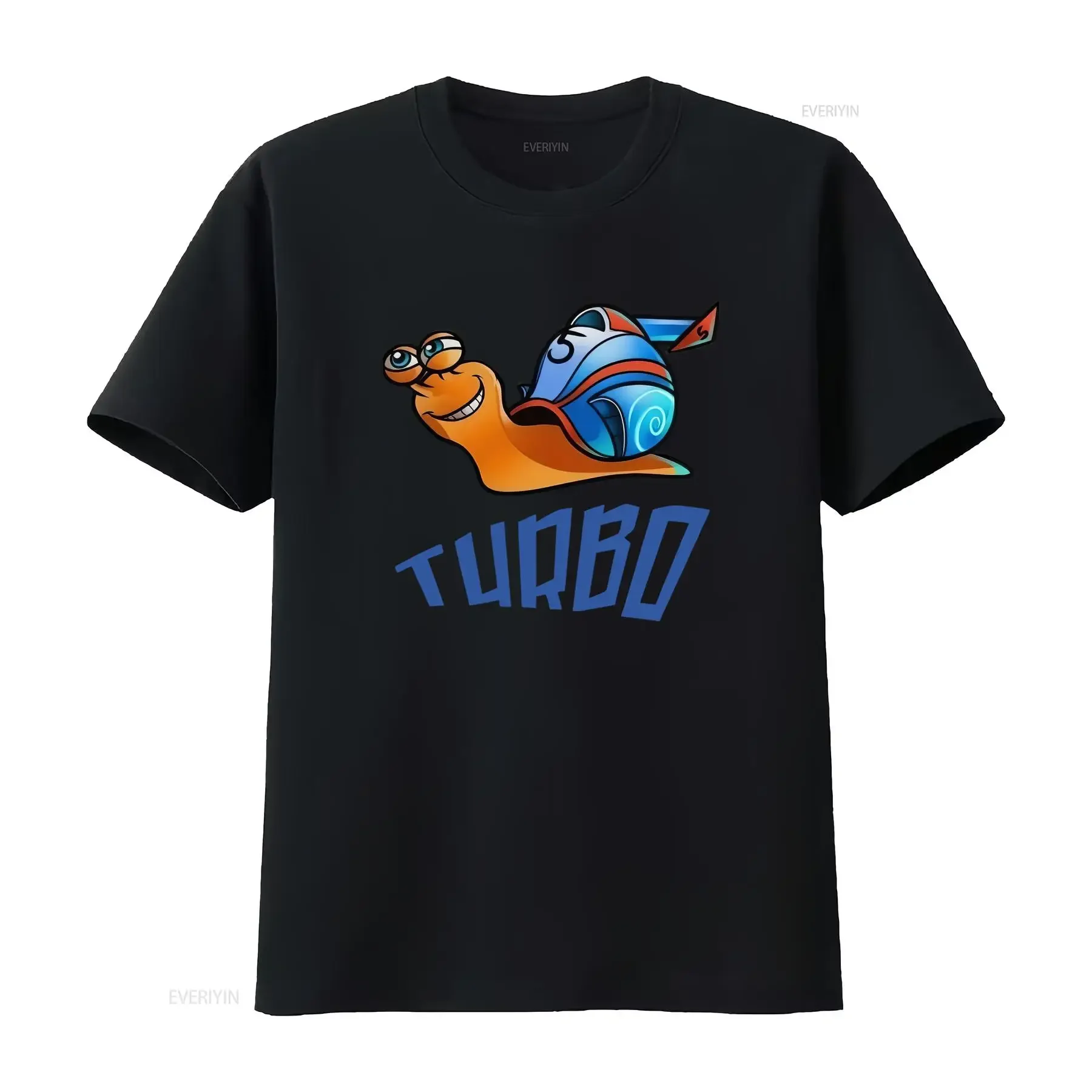 1 stk Herre Turbo Animeret Have Snegle Turbocharger T shirt Casual Rund Hals Strikket Stof Regular Fit Medium Stretch vintage