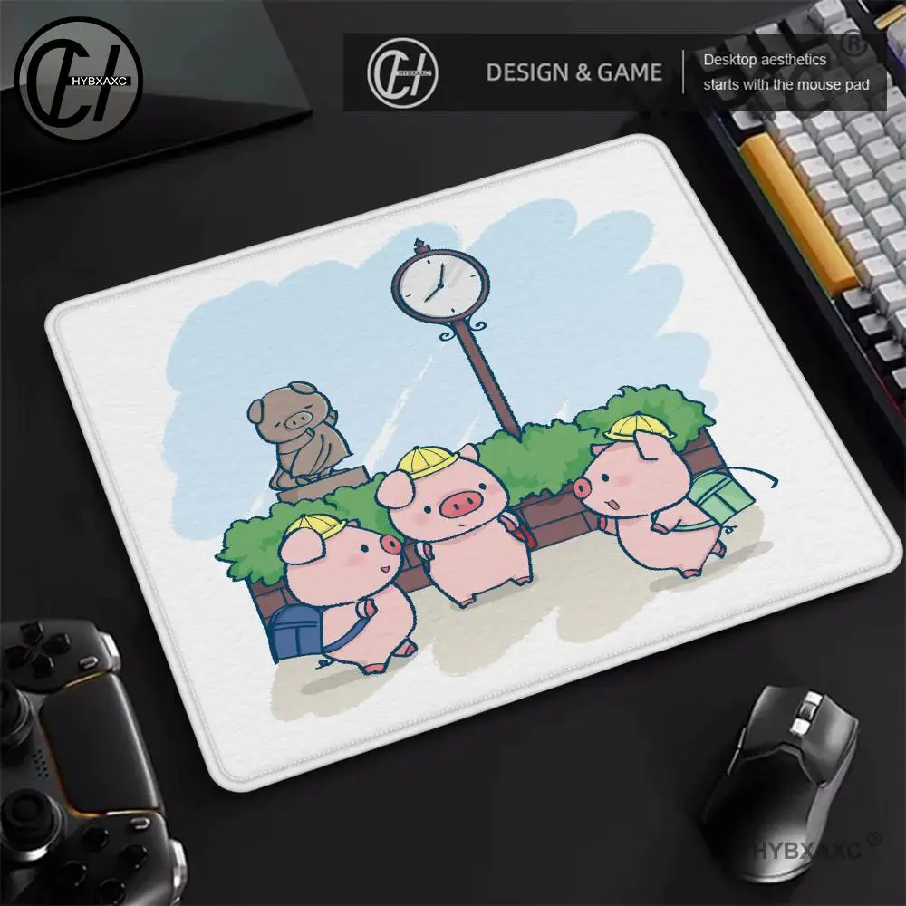 

Cute little pig kawaii small Mouse Pad Desk Mat with Stitched Edge Rubber anti-slip Durable pc accessories Gaming mats maus pad