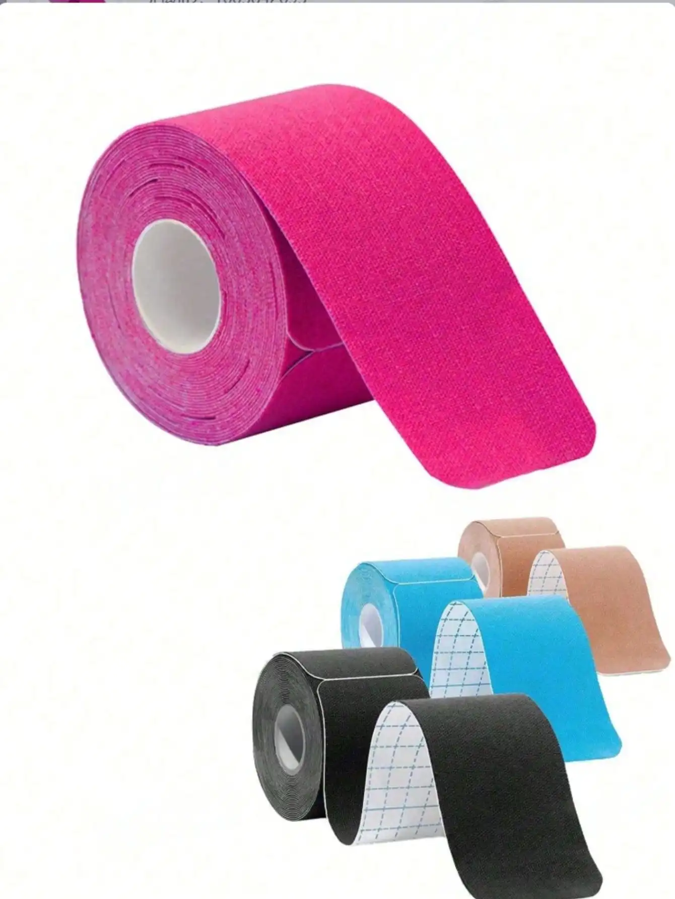 1-Sportbandage mit selbstklebendem Muskelpflaster, dehnbares, atmungsaktives Klebeband