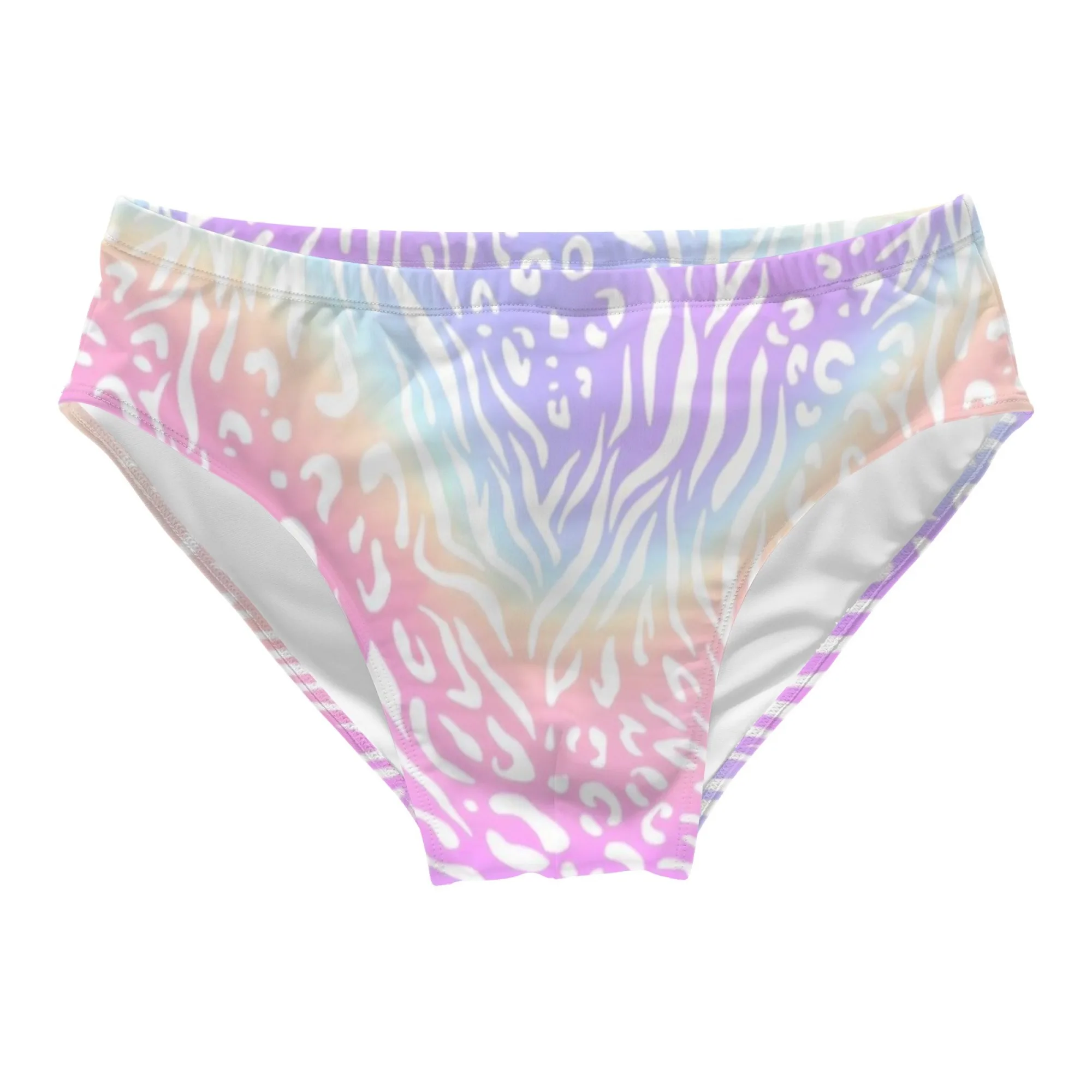 Macaron Zebra Print Swim Trunks Lightweight Comfortable Sexy Men's Triangle Trunks Pool Party Beach Vacations Sexy Mens Bikinis