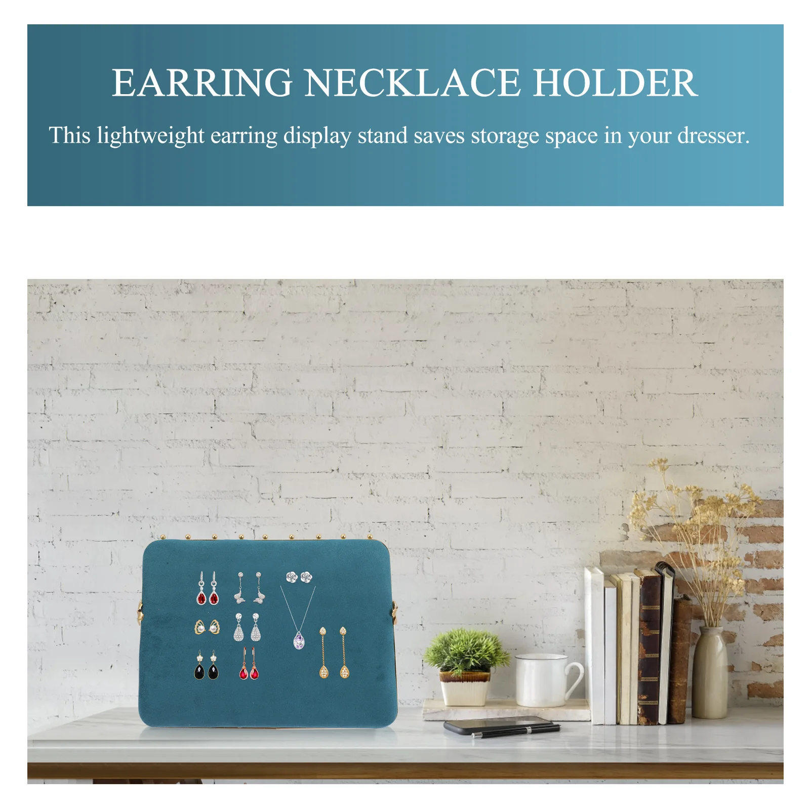 

Держатель для сережек и ожерелья, стеллаж для выставки товаров ювелирных изделий, скандинавский стиль, велюровый сплав, губка, легкий органайзер для хранения, пространство