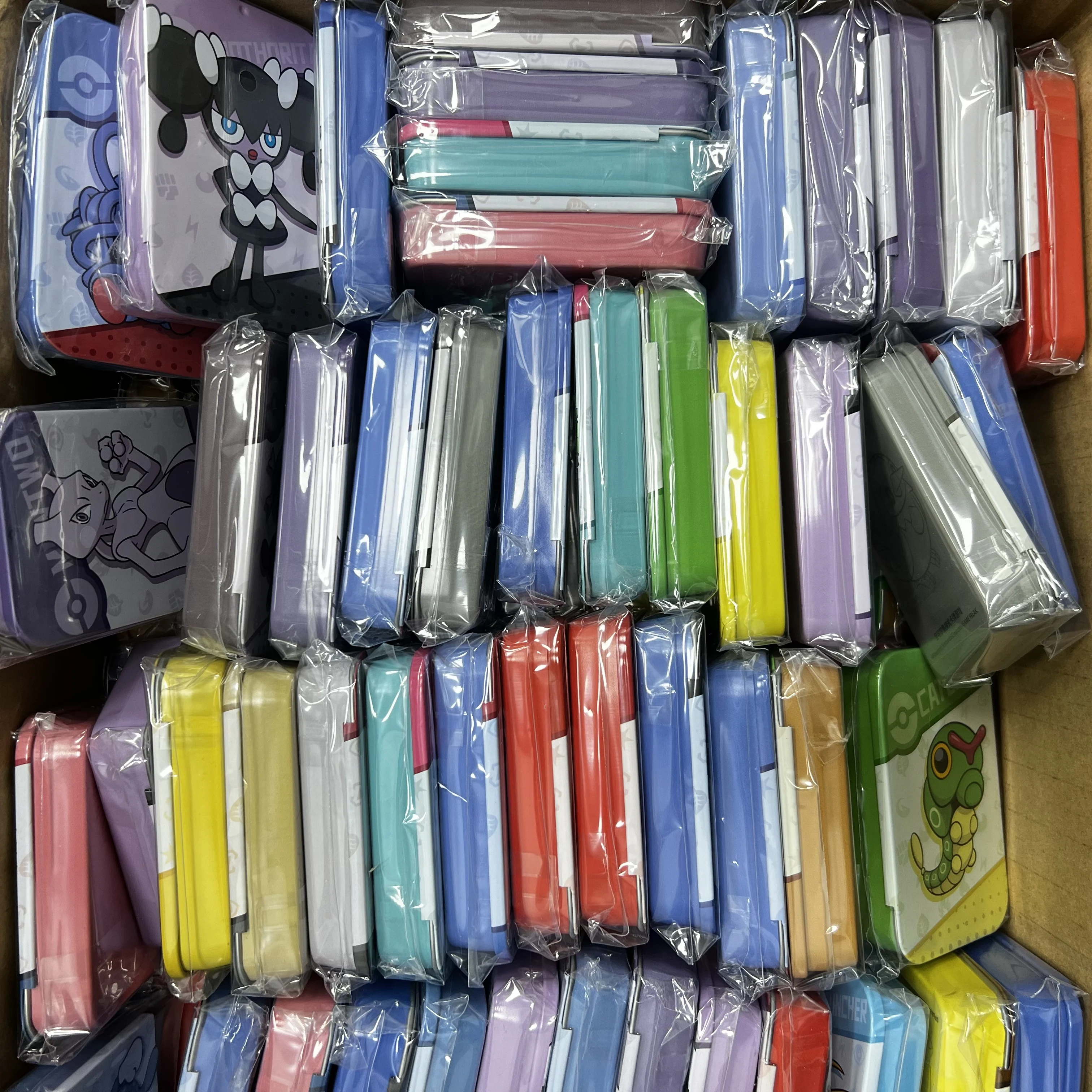 Storage of damage indicators Genuine Pokemon Travel Collection Gift Box Iron Box Style Random Pokemon Related Card Case Tin Box