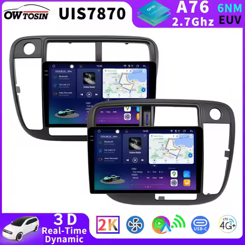 7870 12G+256G Android 13 Car GPS Radio Head Unit Player For Honda Civic 6 Type-R EK EM 1998-2000 Bluetooth CarPlay Audio Video