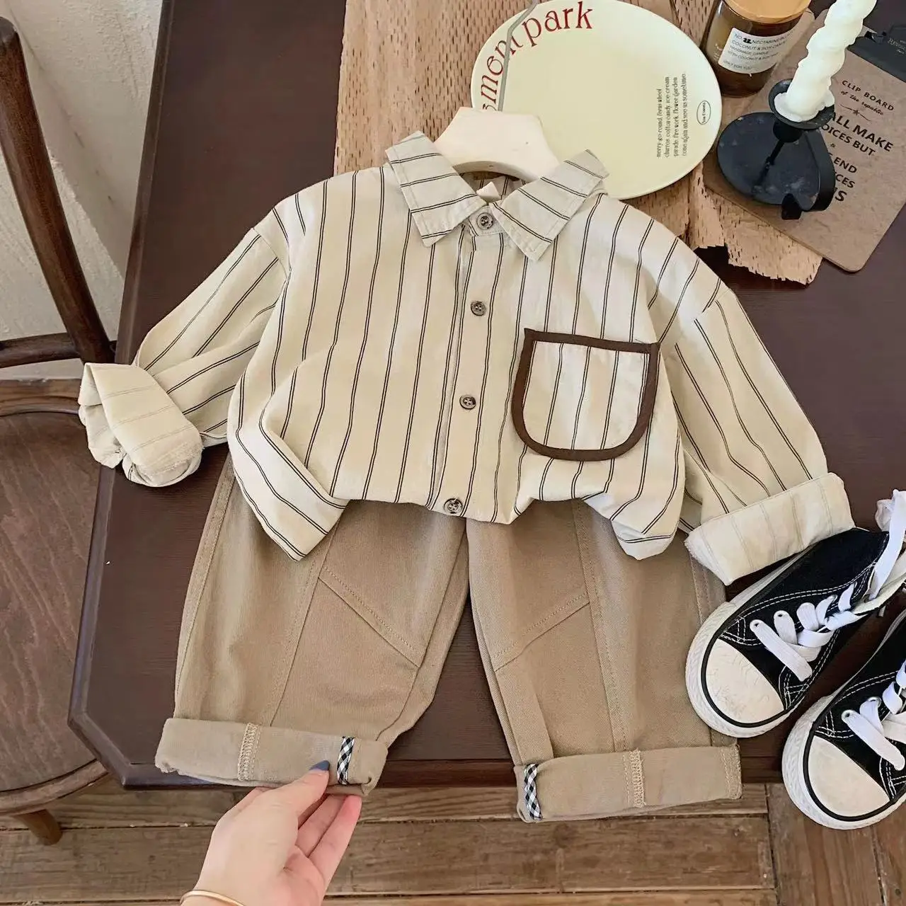 

Children's Shirt Boys and Girls Baby New Coat Korean Version Of Casual Long-sleeved Shirt Cardigan Children's Clothing ﻿