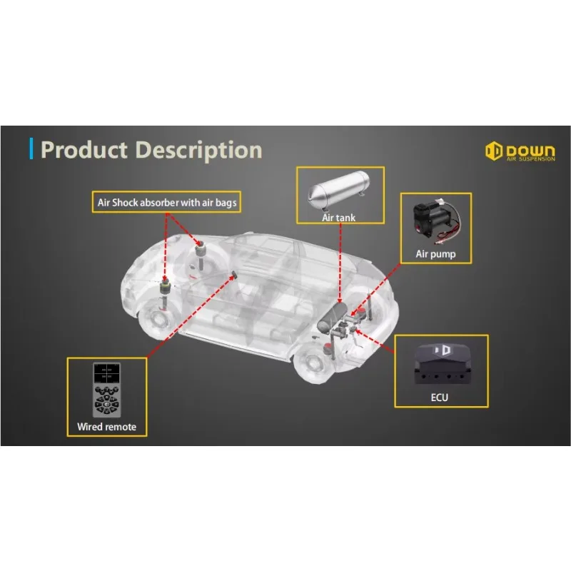Sistema universal do controle da gestão da suspensão do ar da suspensão do ar da suspensão MYT DOWN