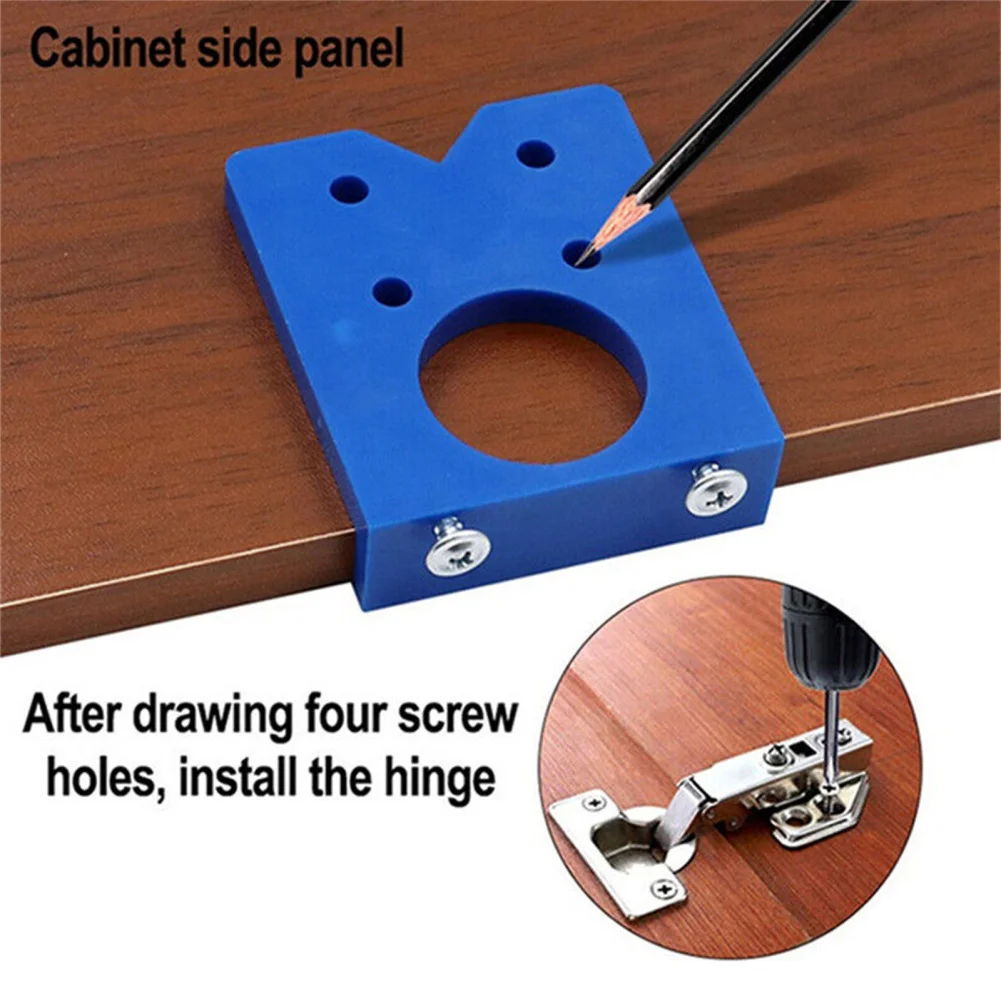 

35mm Hinge Hole Jig Drill Guide Set Diy Woodworking Door Hole Opener Concealed Hinges Guide Door Saw Cabinet Accessories Tool