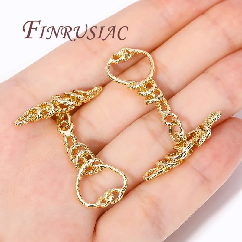 Fermoir à bascule OT plaqué or 18 carats pour bijoux, connecteurs de fermoirs de Bracelets, accessoires de bricolage, résultats de fermoir de collier