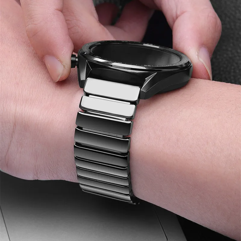 22mm Ceramic Watchband For Xiaomi Watch S4 S3 S2 S1 Bracelet For Xiaomi Watch 2 Pro Strap Mi Watch Color 2 Luxury Ceramics Band