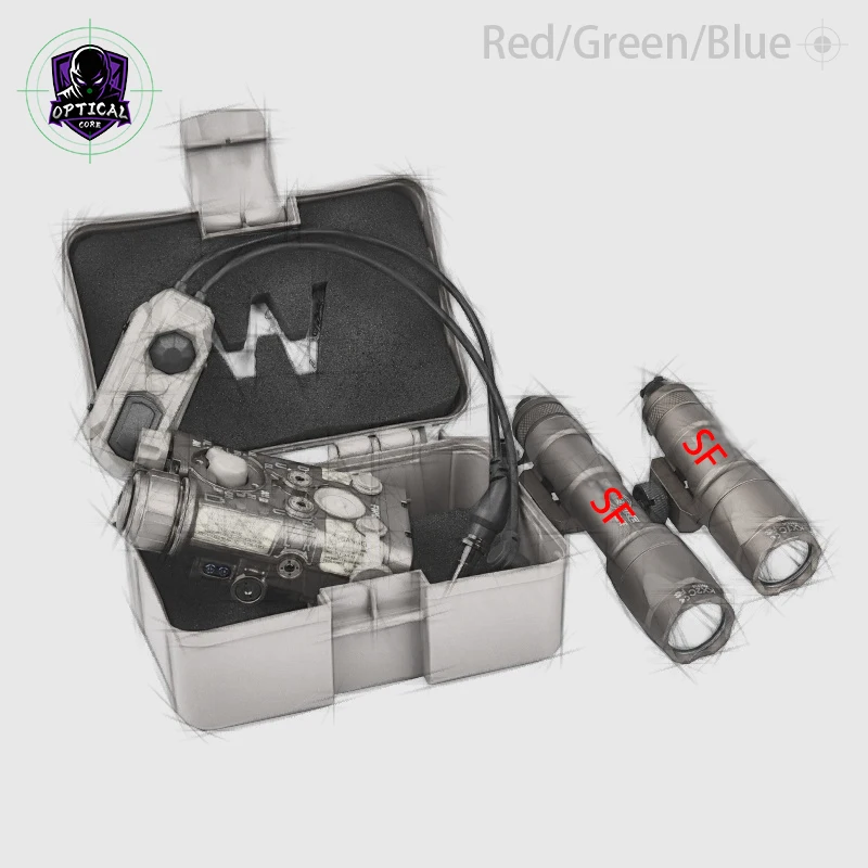 

WADSN Metal NGAL M300A M600C SF LED Flashligh White Light Axon Dual Pressure Switch Black/Tan