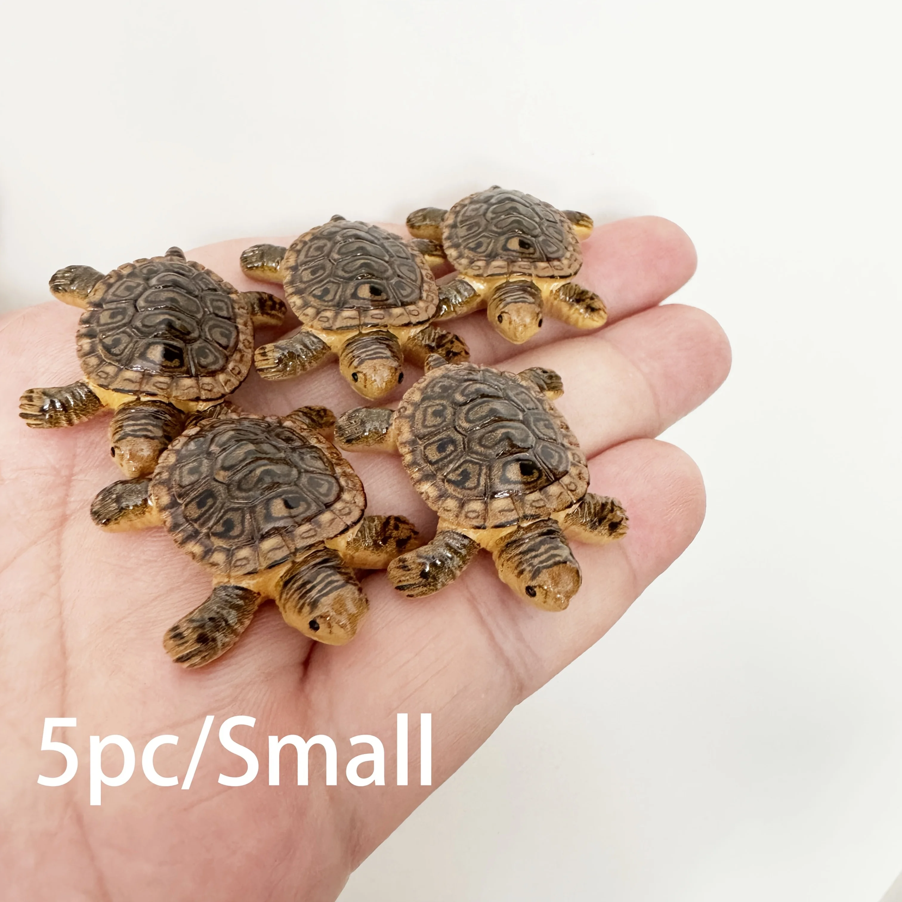 Cute Turtle Family Floating Ornaments 5-Pack Mini Aquatic Ornaments for Ponds and Aquariums Realistic Floating Garden Ornaments