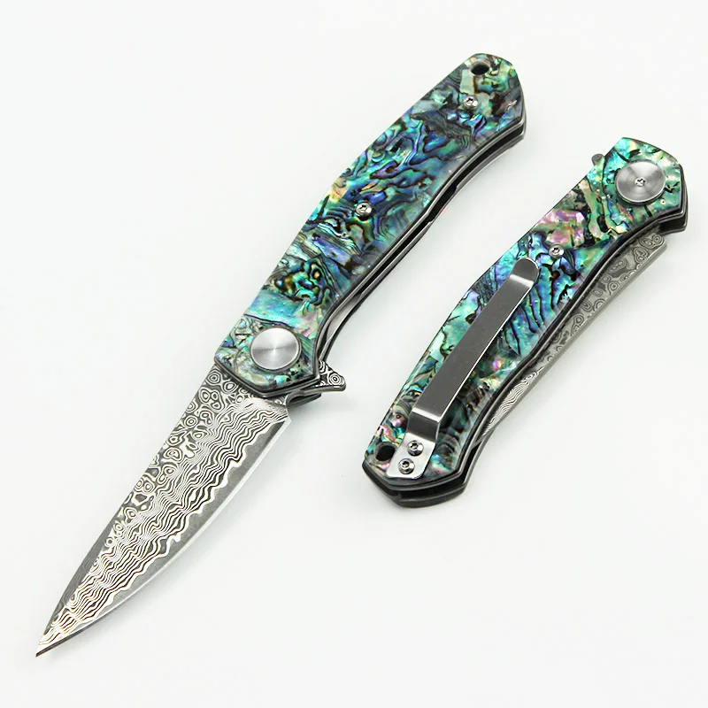 

NEW 4020 Damascus Folding Knife portable Tool for Men Self-defense Hunting Tactical Knife Tools EDC Utility Knife