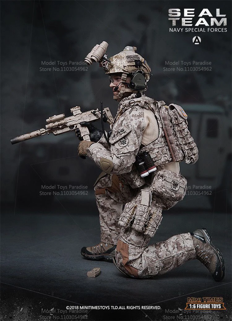 Minitimes M012 1/6 Scale Navy Seals Special Force Action Figure - 12 Inch Collectible Toy Soldier Full Set for Men Ideal Gifts