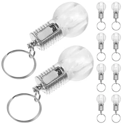 10 Pcs Led Light Keychain Colorful Changing Key Chain Clear Lamp Torch Keyring Light Lamp Torch Keyring LED Bulb