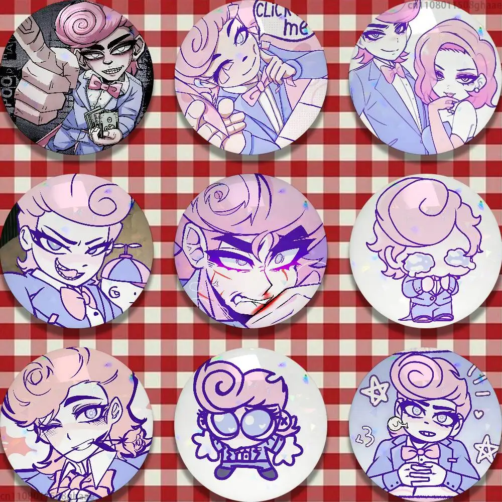 

Blood Money Anime Pins 58mm Cute Cartoon Badge Handmade Brooches for Backpack Accessories Jewelry Gifts