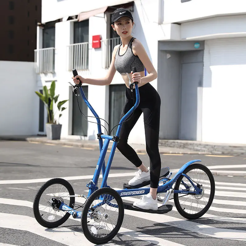 CHRT Foldable Swing Exercise Bike Elliptical Traine Rotating Bicycle exercise bikes for Outdoor Indoor Fitness Exercise