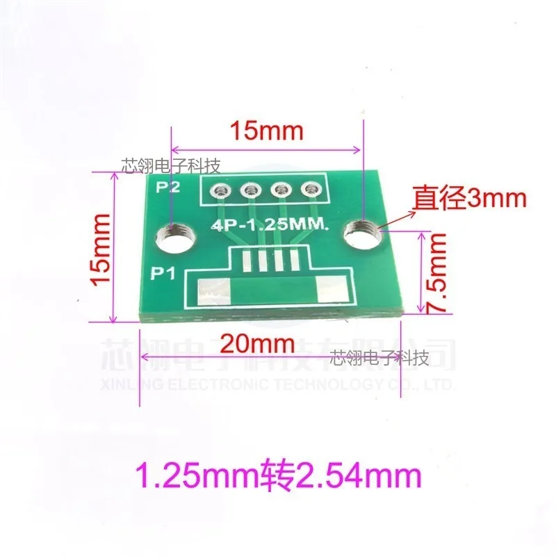 Adaptador de Placa de Prueba de 1.25mm a DIP 2.54, Terminal de Soldadura Horizontal, 4/6/8/10/12 Pines (5/10 Piezas) 5