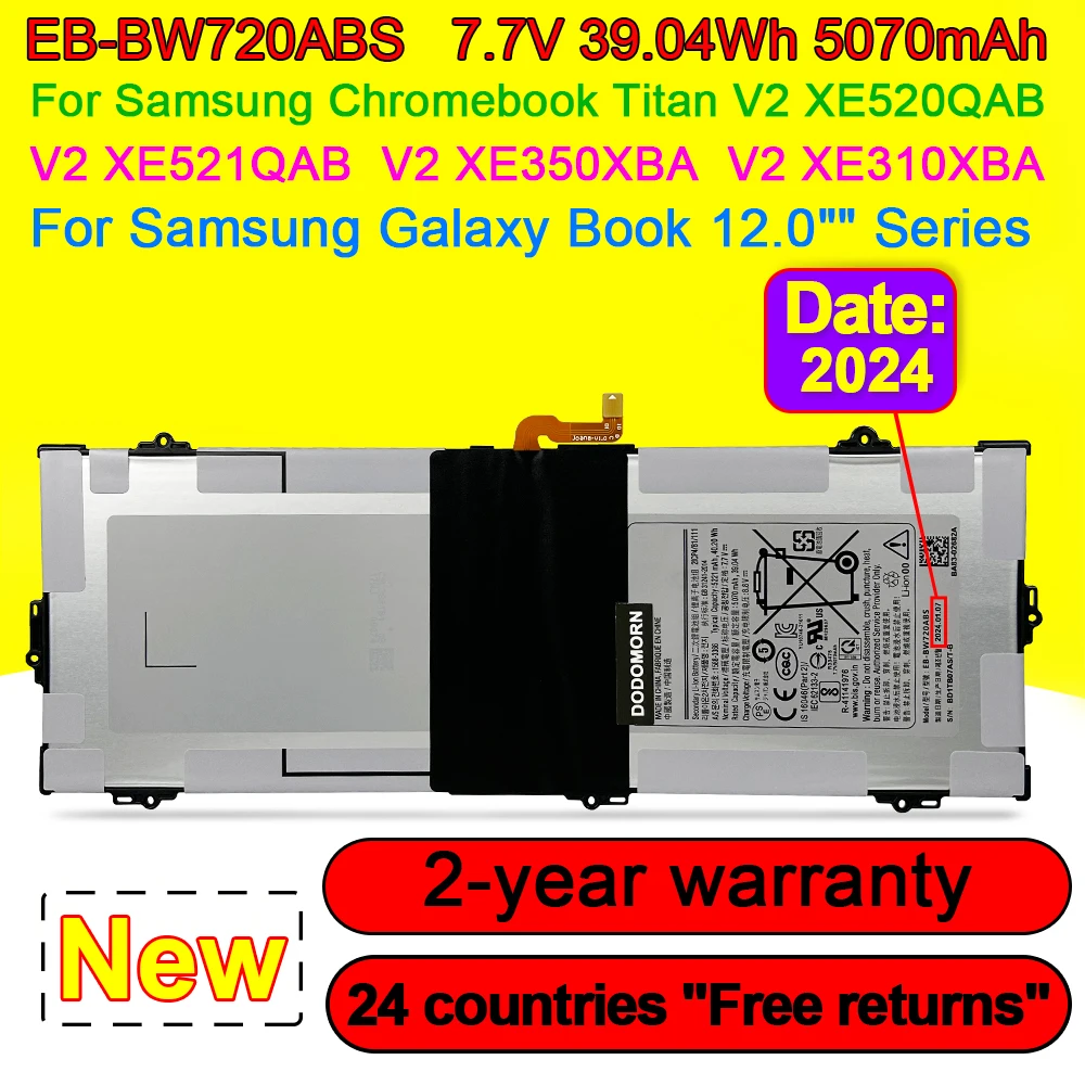 EB-BW720ABS EB-BW720ABA For Samsung Galaxy Book 12 SM-W720 W720N W723 W727 Chromebook Plus V2 XE310XB XE350XBA Laptop Battery