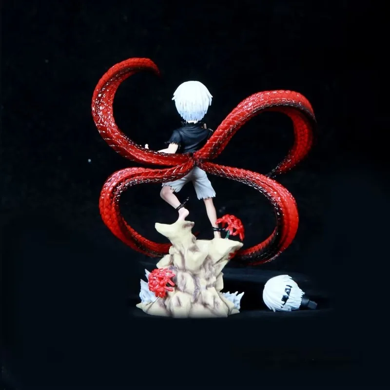 Kaneki Ken Two-Headed Carved Centipede Awakening Wearing A Mask Q Version Of The Anime Hand Model Tabletop Decoration Gift