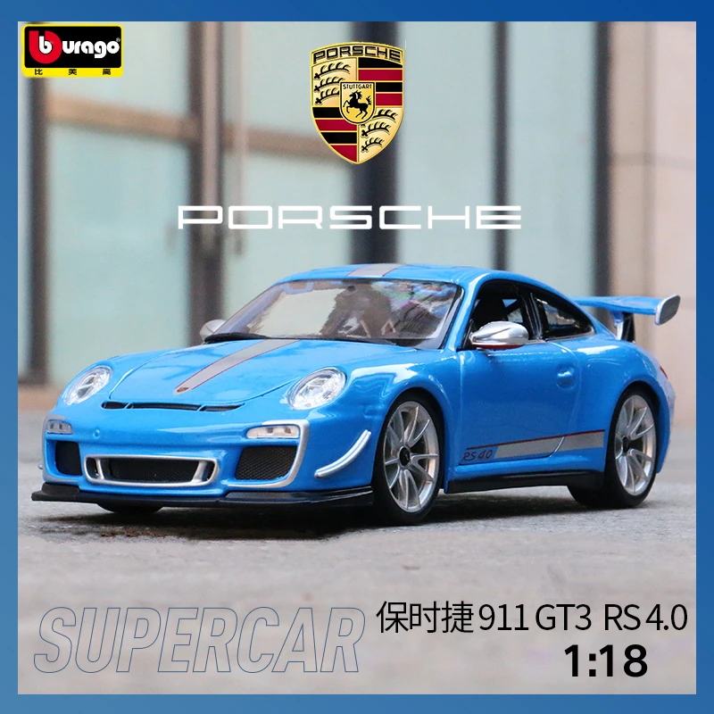 

Bburago 1:18 Porsche 911 GT3 RS 4.0 Alloy Car Model High Simulation Diecast Metal Toy Vehicle Car Model Collection Children Gift